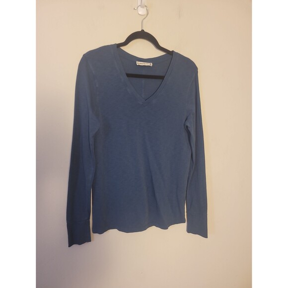 American Giant Tops - American Giant Teal Slub Cotton Long Sleeve Tee Sz M